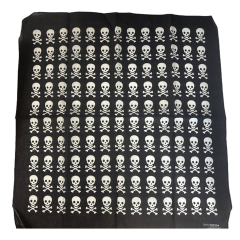 Skull-Themed Pirate Bandana - 50x50cm, Bold Design for Events - SuperSaverAU - view 2