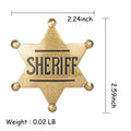 Premium Metal Sheriff Badge – Ancient Bronze Western Costume Accessory