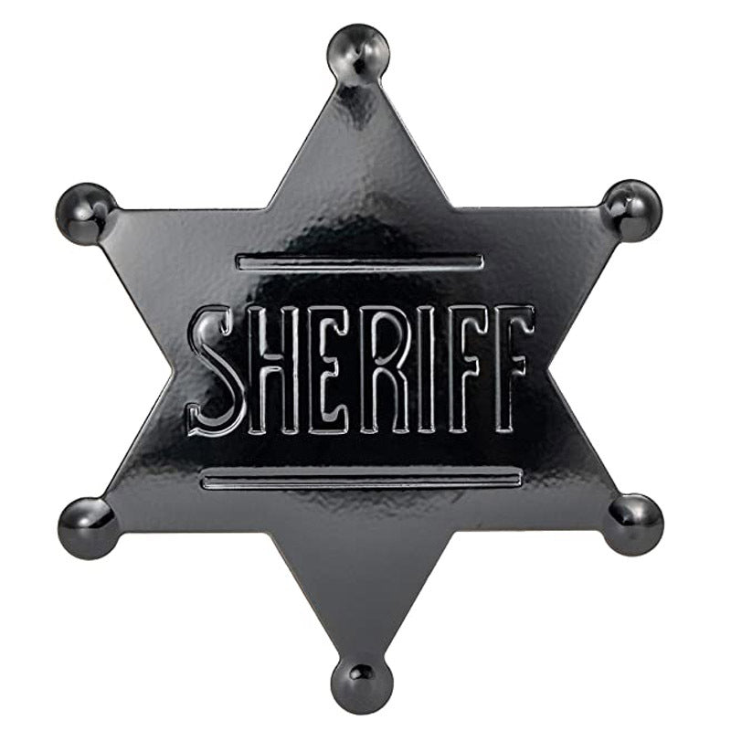 Premium Metal Sheriff Badge – Ancient Bronze Western Costume Accessory