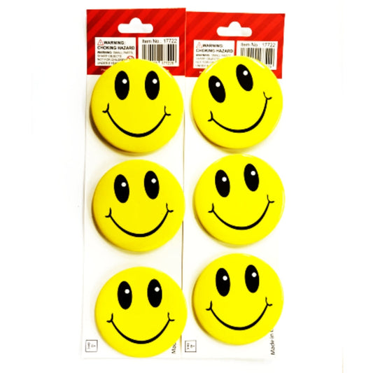 Smiley Face Badges - Medium 3.9cm - 8 Pack