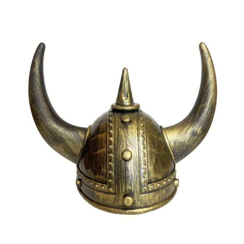 Viking Helmet Cosplay Horned Hat - Golden Black Medieval Warrior Costume - SuperSaverAU - view 1