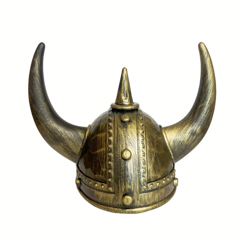 Viking Helmet Cosplay Horned Hat - Golden Black Medieval Warrior Costume - SuperSaverAU - view 1
