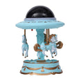 Blue Music Box Carousel Horse with LED Lights - Kid's Gift - SuperSaverAU - view 2