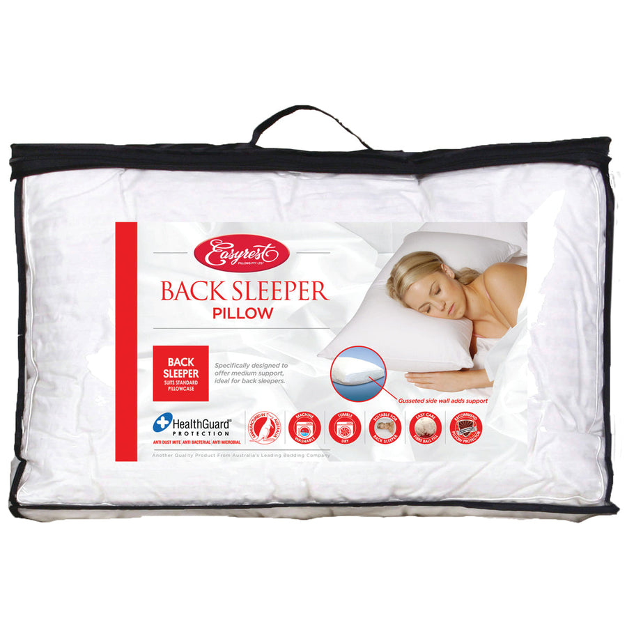 Easy Rest Back Sleeper Pillows with Gusseted Support - Machine Washable - SuperSaverAU - view 1