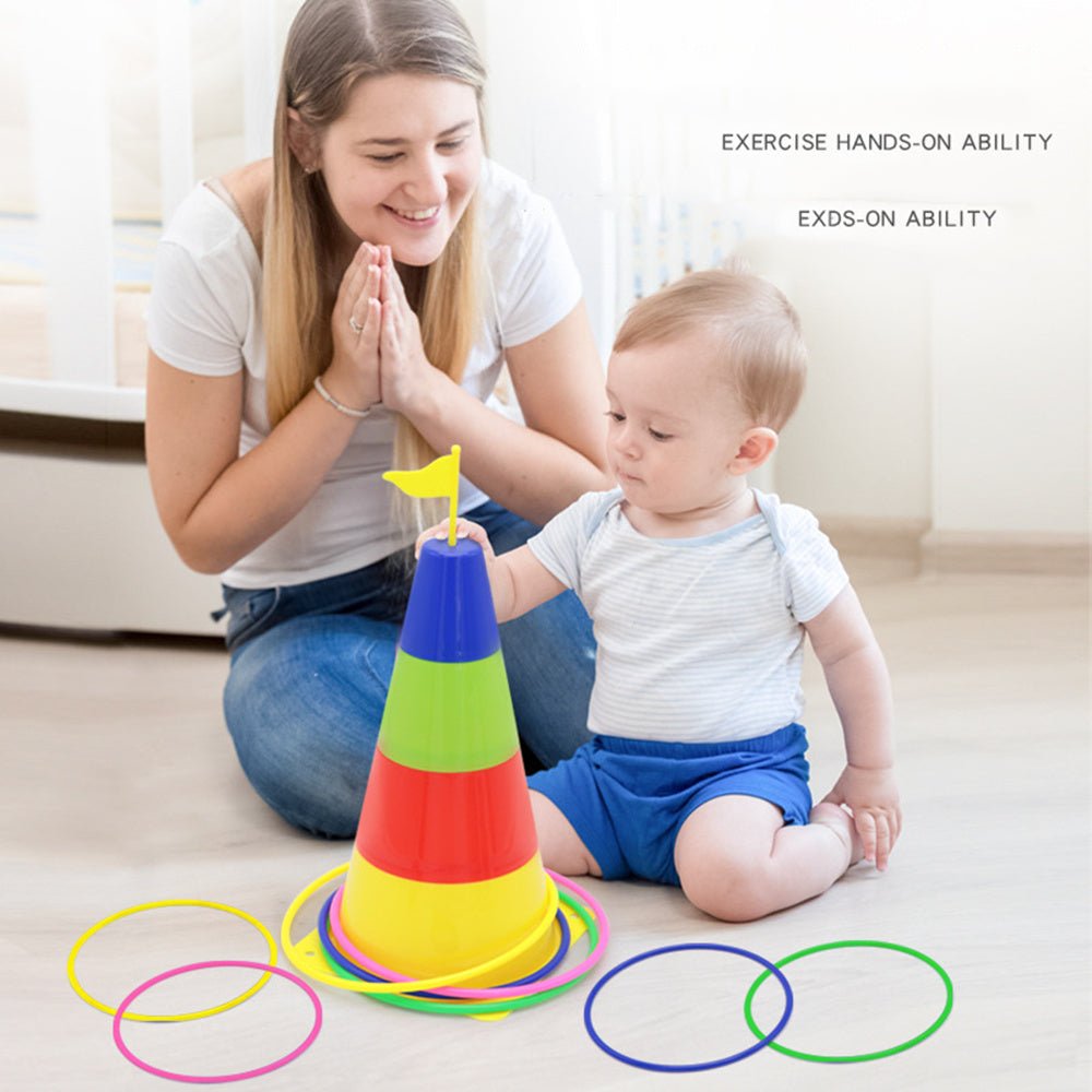 Kids Outdoor Ring Toss Game - Fun Educational Sport Toy - SuperSaverAU - view 4