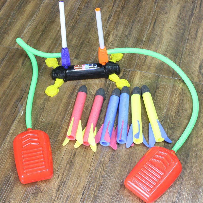 Air Power Foam Dual Rocket Shoot Up Foot Launcher - 2 Pumps + 6 Rockets - SuperSaverAU - view 2