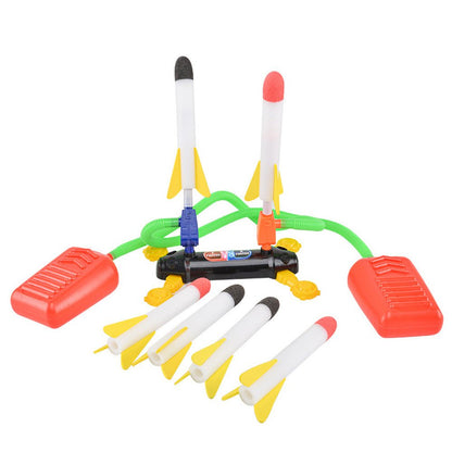 Air Power Foam Duel Rocket Shoot Up Stomp Launcher Kids Outdoor Activities Toys