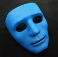 Premium 2x Robot Plain Purge Style Halloween Masks - Blue & White