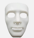 Premium 2x Robot Plain Purge Style Halloween Masks - Blue & White