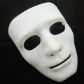Premium 2x Robot Plain Purge Style Halloween Masks - Blue & White