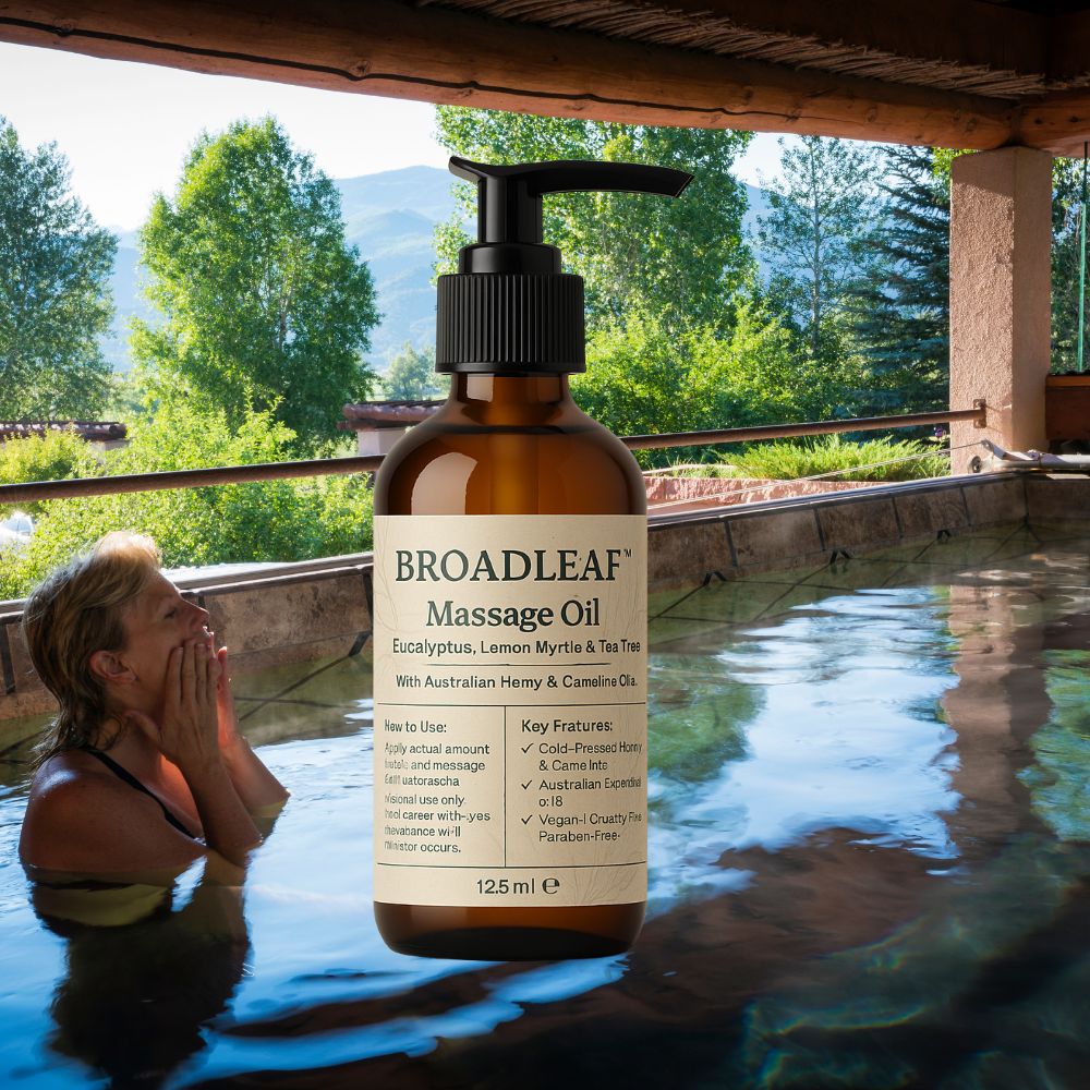 Broadleaf™ Hemp & Camelina Massage Oil 125ml - Eucalyptus, Tea Tree, Vegan - SuperSaverAU - view 2