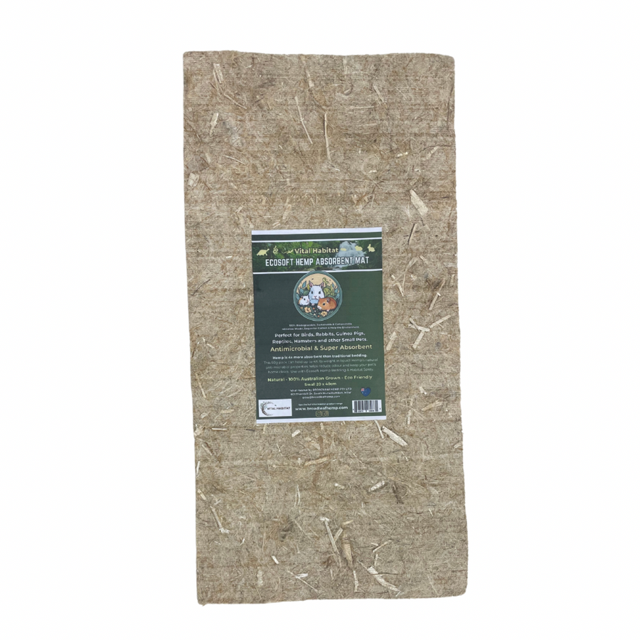 Vital Habitat Ecosoft Natural Hemp Super Absorbent Nest Mat | Small (20x40cm) | 2 Pack - SuperSaverAU - view 1