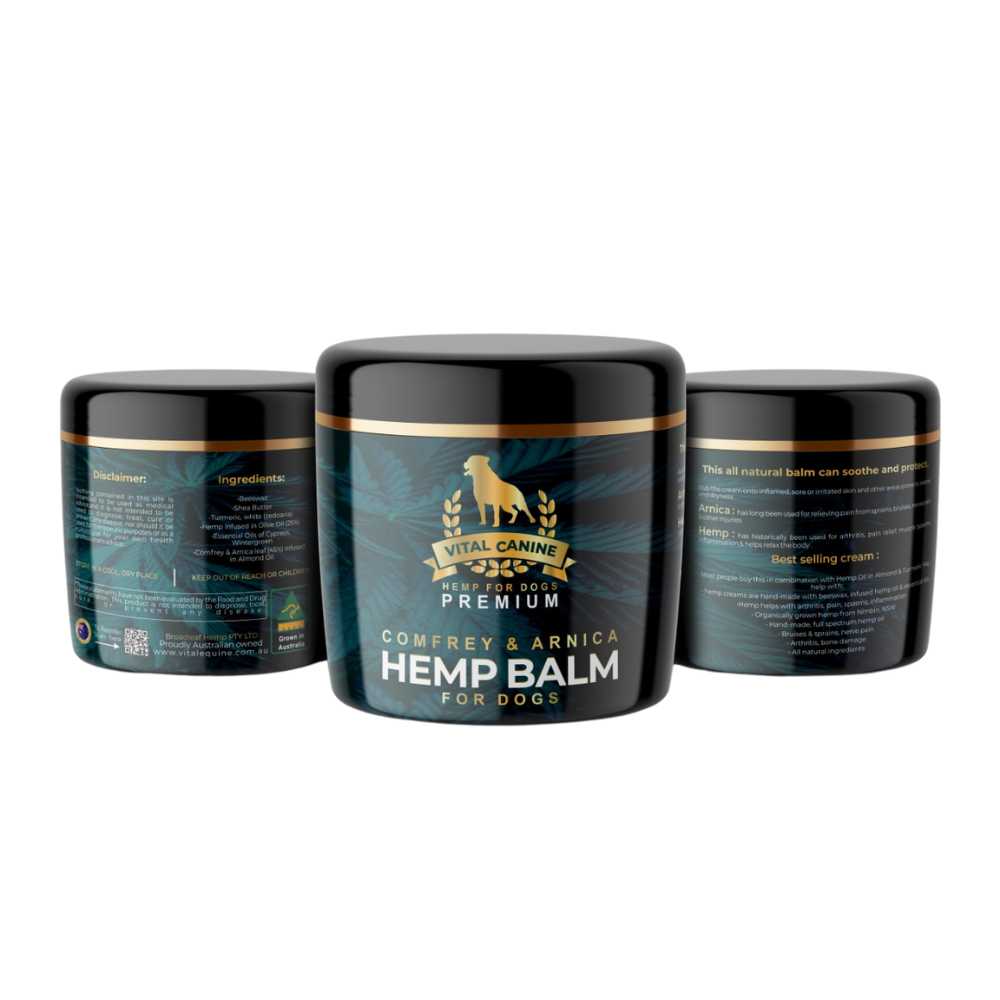Vital Canine Hemp, Comfrey & Arnica Cream for Dogs 60ml - Fast-Absorbing Relief - SuperSaverAU - view 1