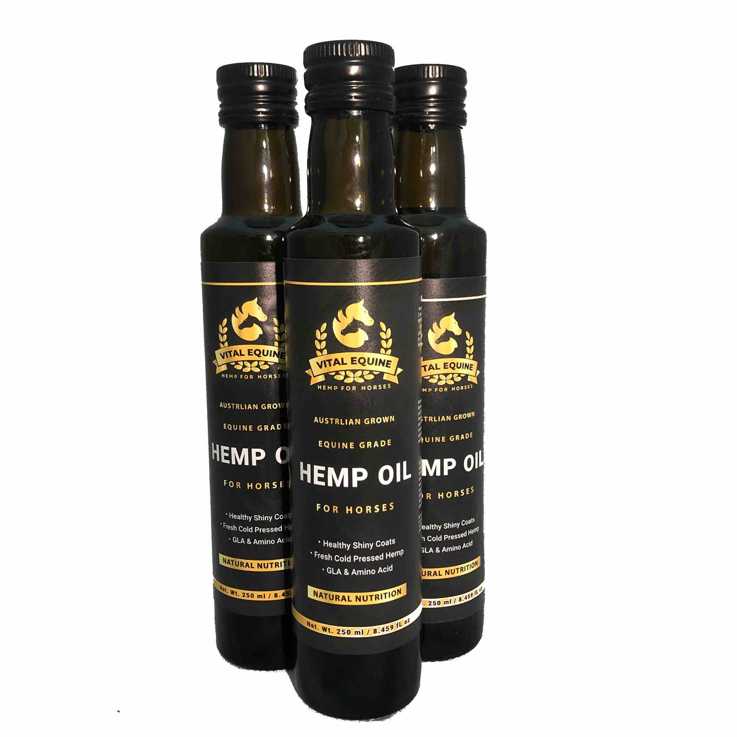 Premium Australian Equine Hemp Oil 1L - Natural Nutritional Support for Horses
