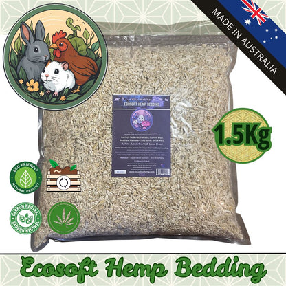 Ecosoft Hemp Bedding 1.5kg | Super Absorbent, Antimicrobial, Dust-Free