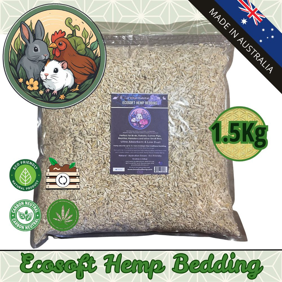 Ecosoft Hemp Bedding 1.5kg | Super Absorbent, Antimicrobial, Dust-Free - SuperSaverAU - view 1