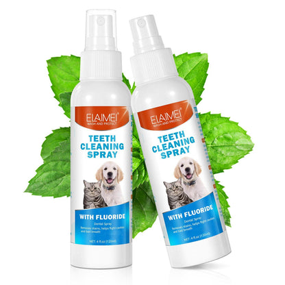 2 Pcs Pet Oral Breath Freshener Spray 120ML - Freshens Breath & Promotes Dental Health