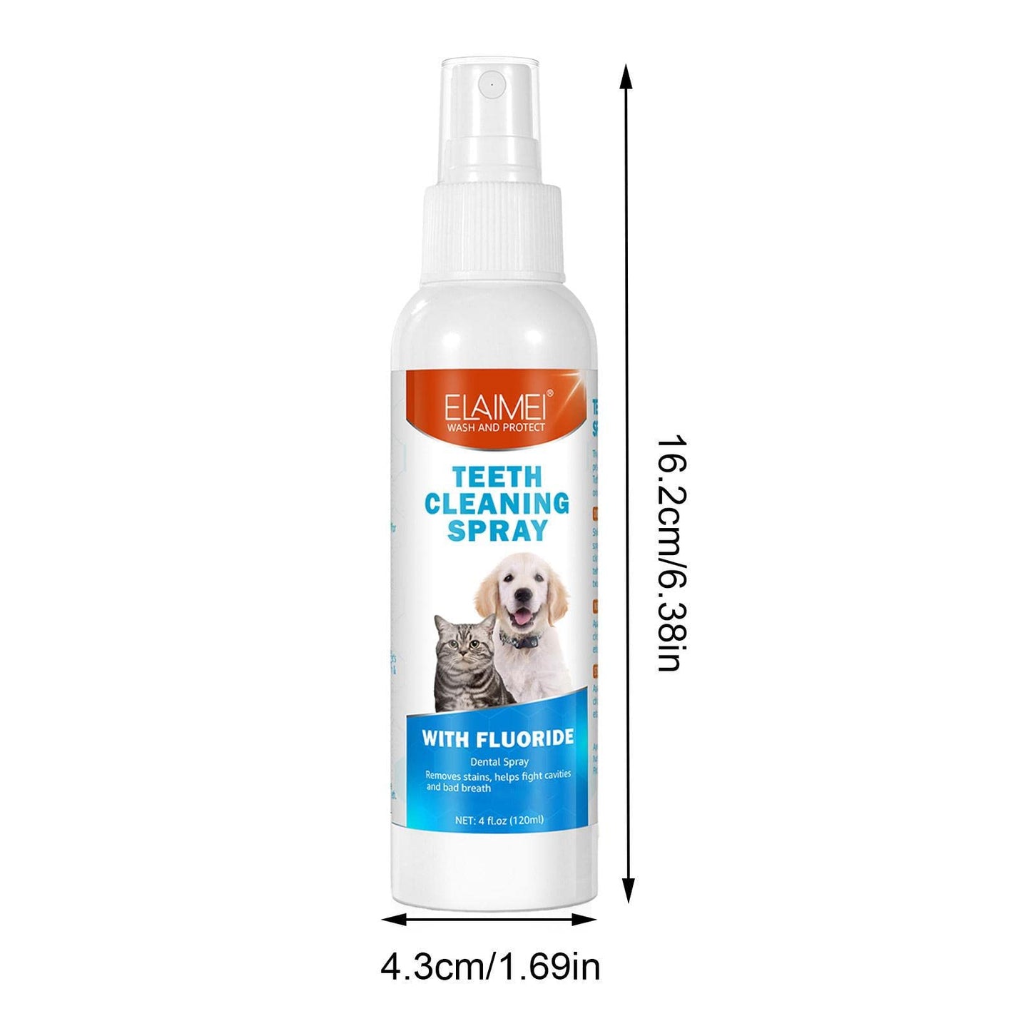 2 Pcs Pet Oral Breath Freshener Spray 120ML - Freshens Breath & Promotes Dental Health