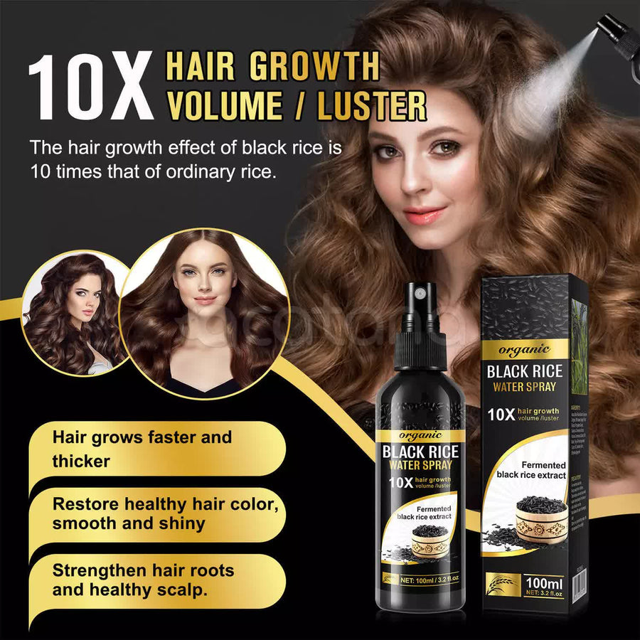 Sefudun Organic Black Rice Water Spray for Hair Growth, 100ml - SuperSaverAU - view 1