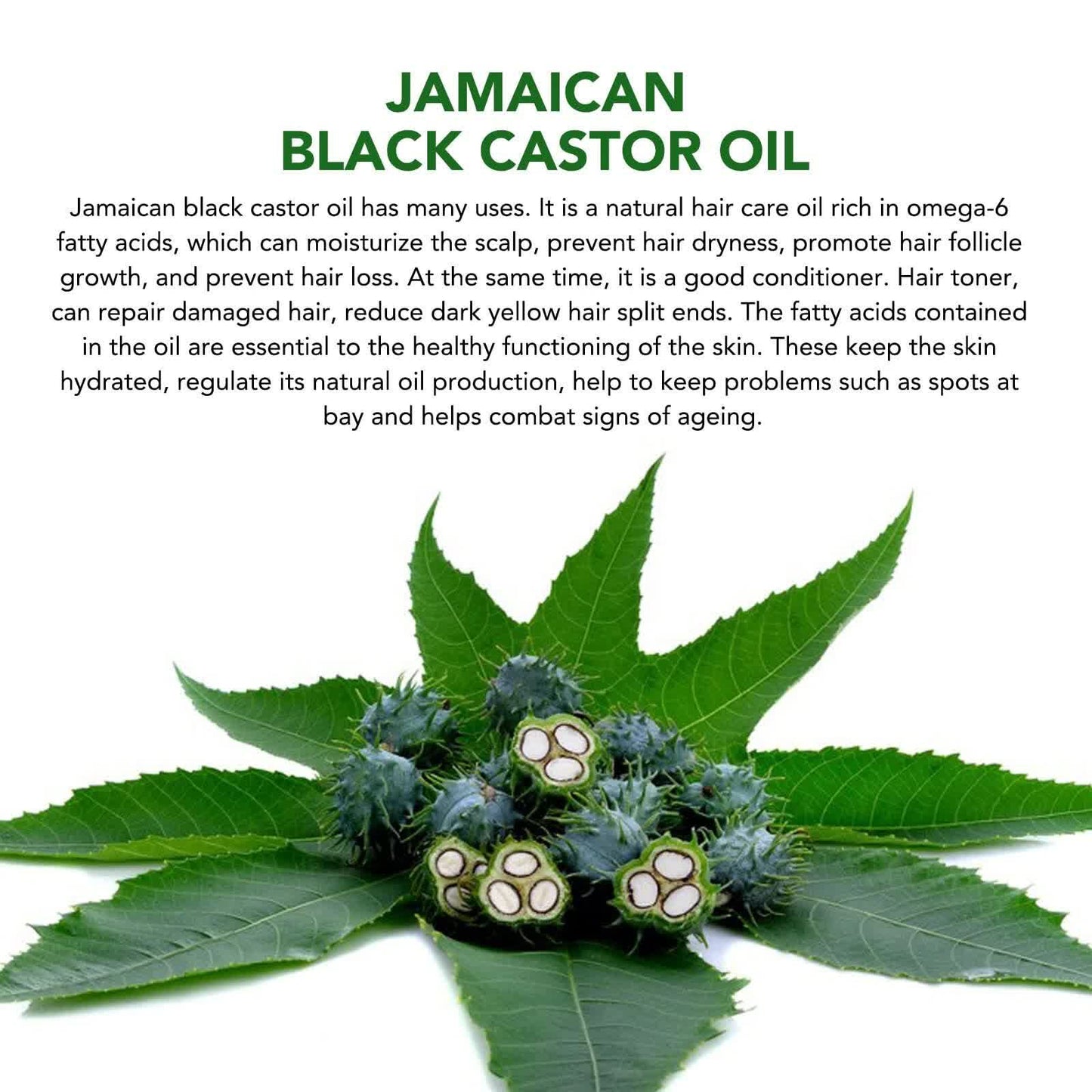 Jamaican Black Castor Oil 2.02 fl oz - Organic Hair and Skin Treatment