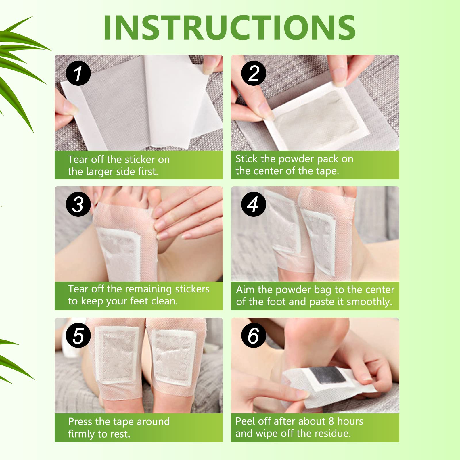 20PCS Natural Bamboo Vinegar & Ginger Powder Foot Pads | Detox, Improve Sleep, Boost Metabolism - SuperSaverAU - view 1