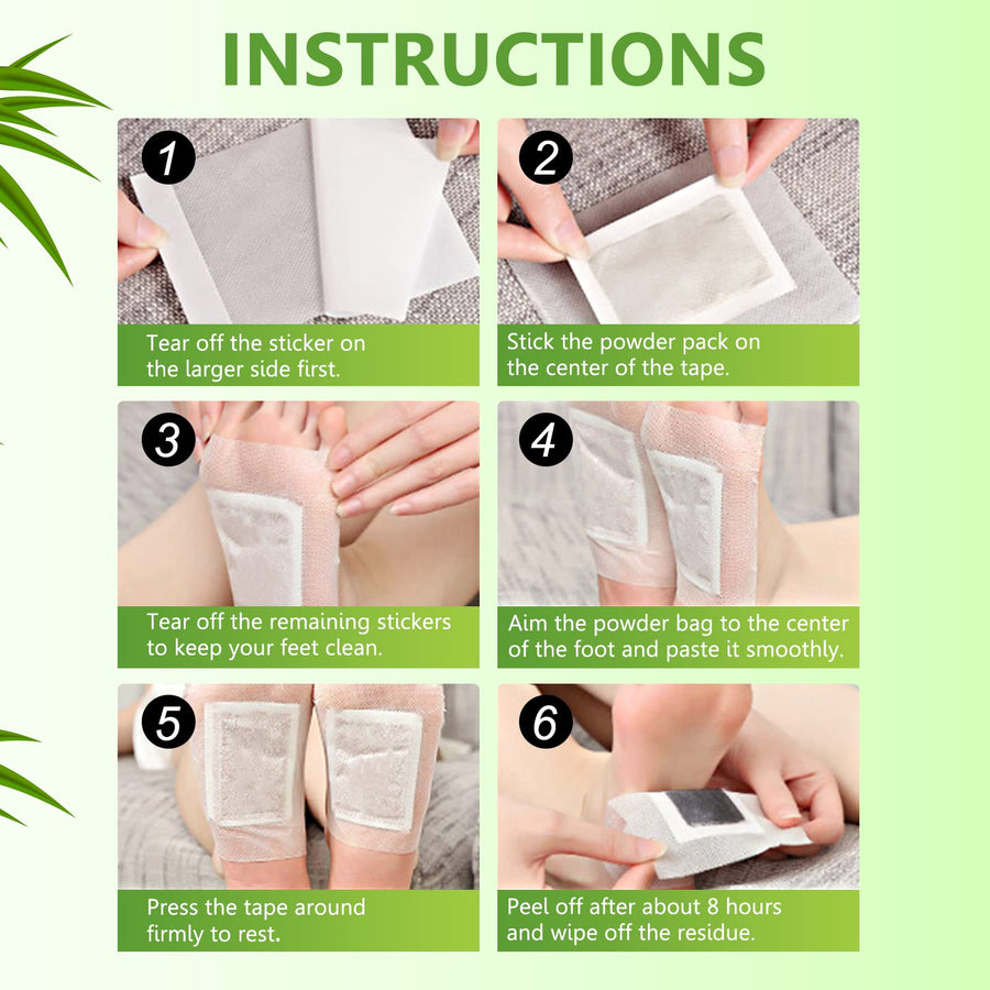 20PCS Natural Bamboo Vinegar & Ginger Powder Foot Pads | Detox, Improve Sleep, Boost Metabolism - SuperSaverAU - view 1