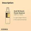 COSRX Advanced Snail 96 Mucin Power Essence 100ml Hydrating Korean Skincare