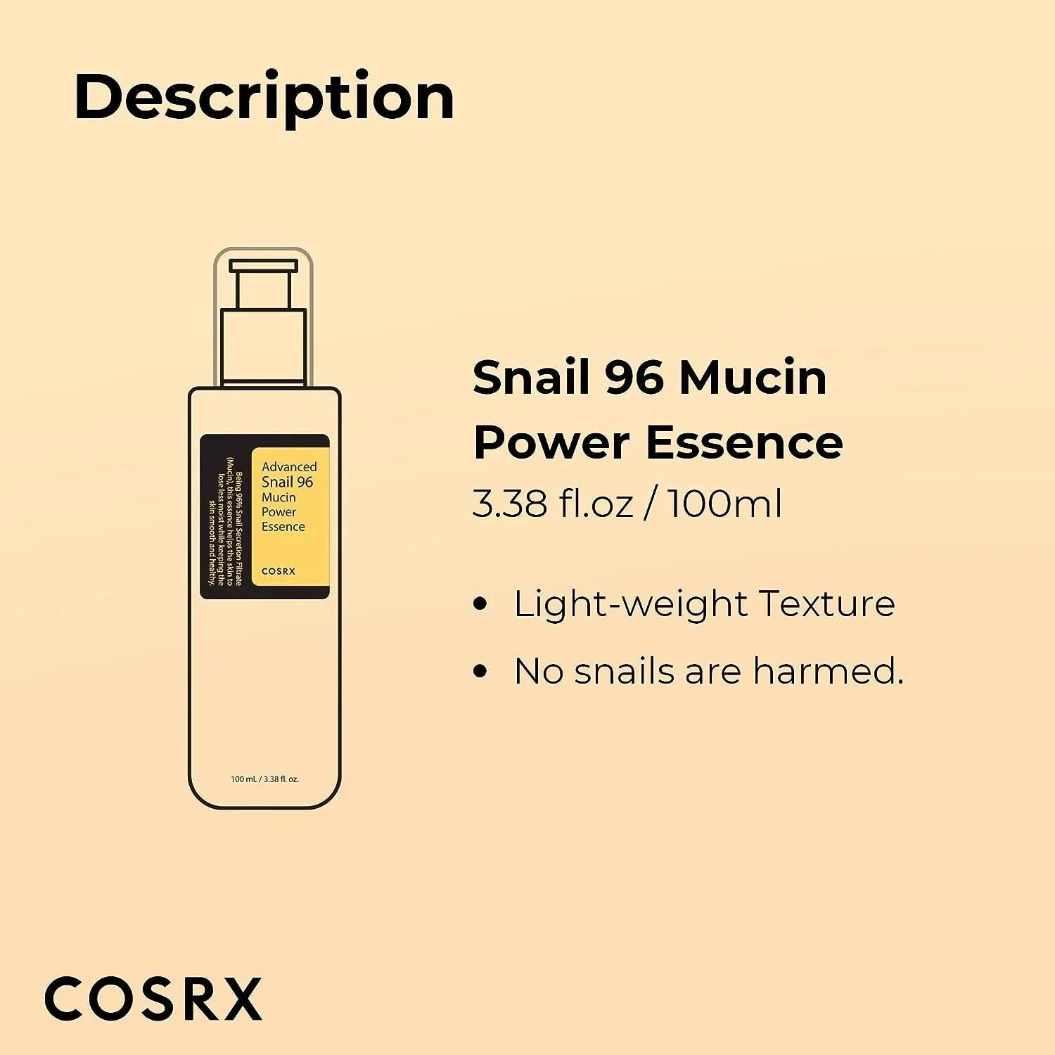COSRX Advanced Snail 96 Mucin Power Essence 100ml Hydrating Korean Skincare