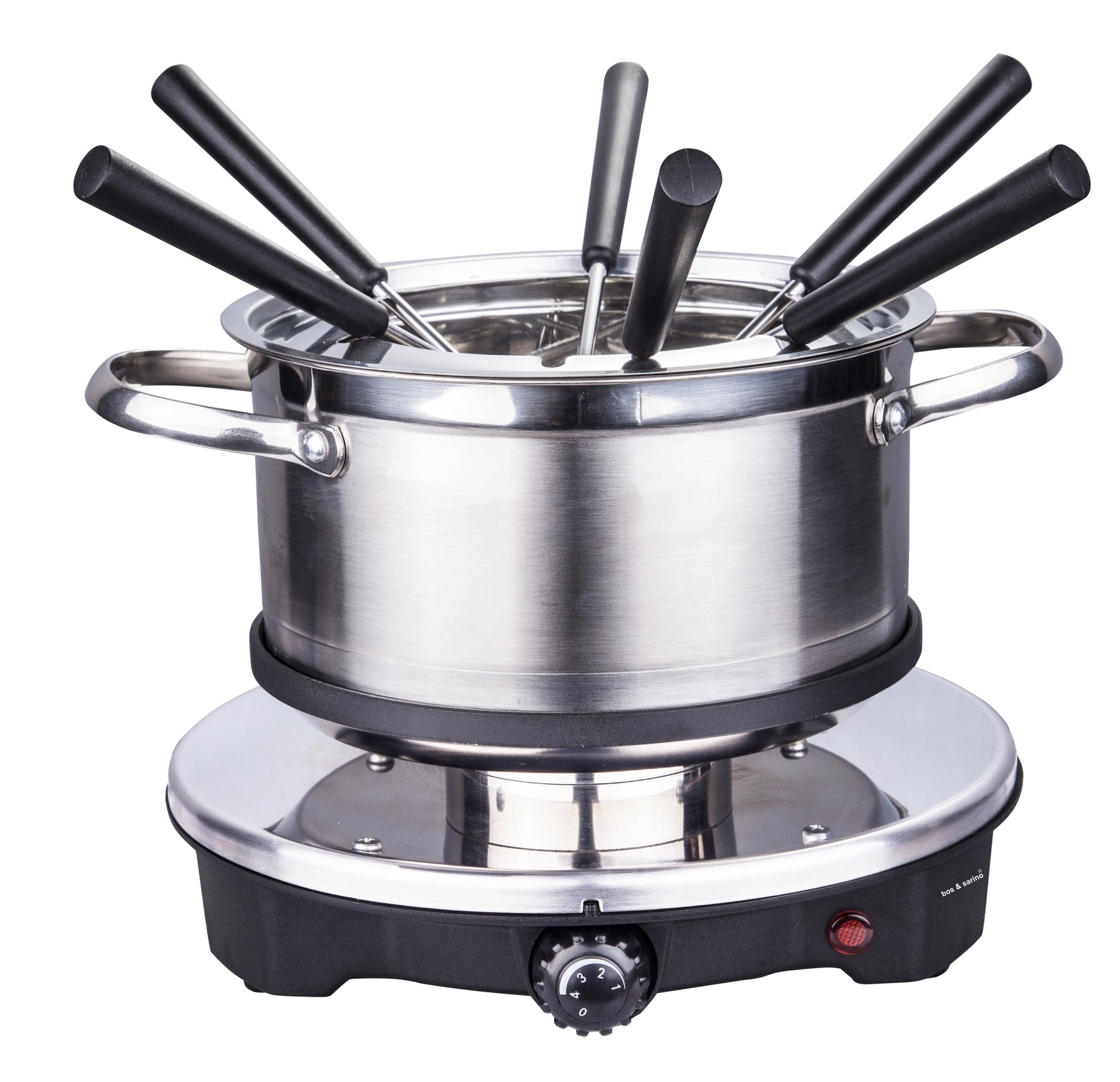 BOS & SARINO Fondue & Hot Pot with 2L Stainless Steel Pot