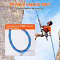 Premium Blue 10.2mm Dynamic Climbing Rope 40m with Steel Snap Hooks