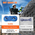 Premium Blue 10.2mm Dynamic Climbing Rope 40m with Steel Snap Hooks