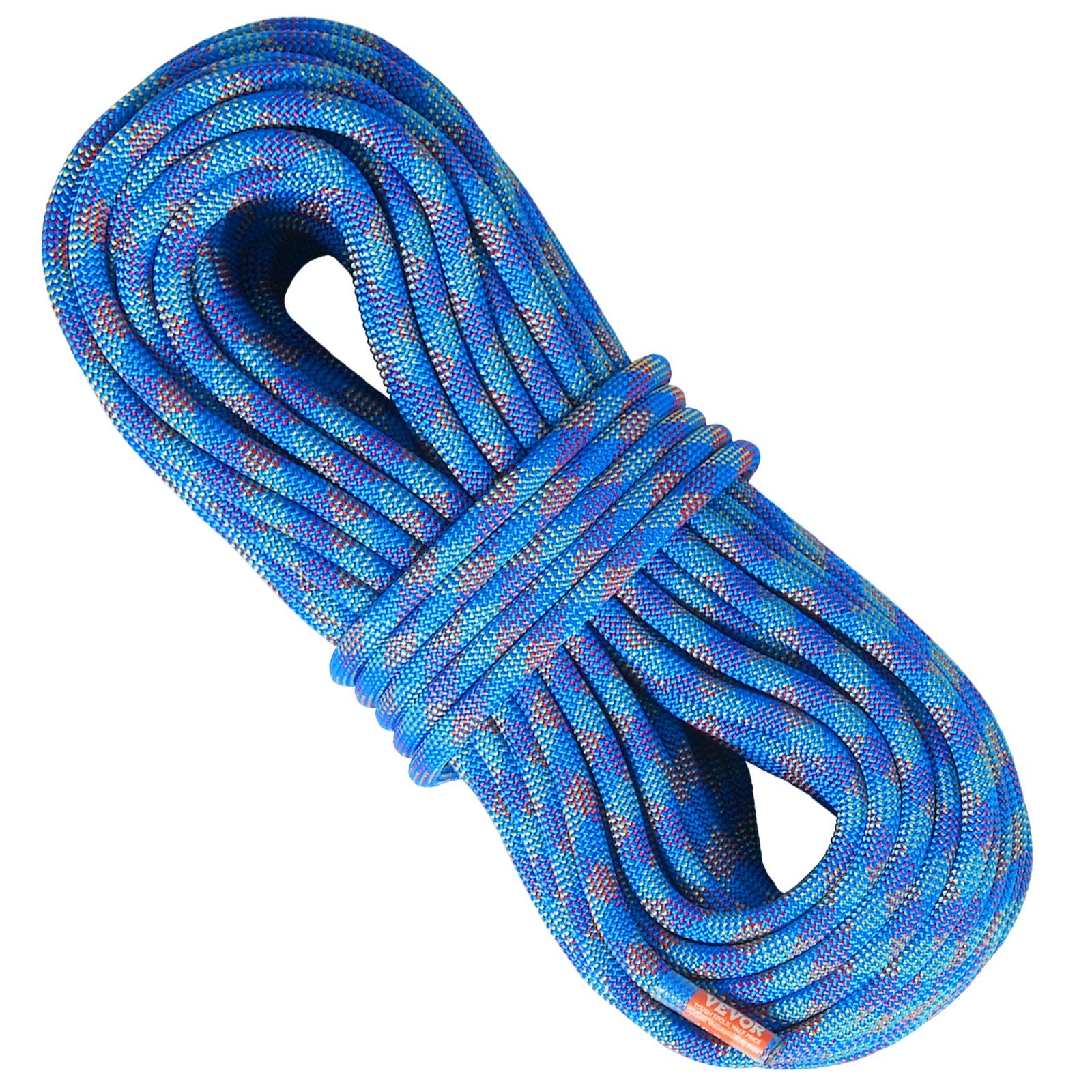 Premium Blue 10.2mm Dynamic Climbing Rope 40m with Steel Snap Hooks