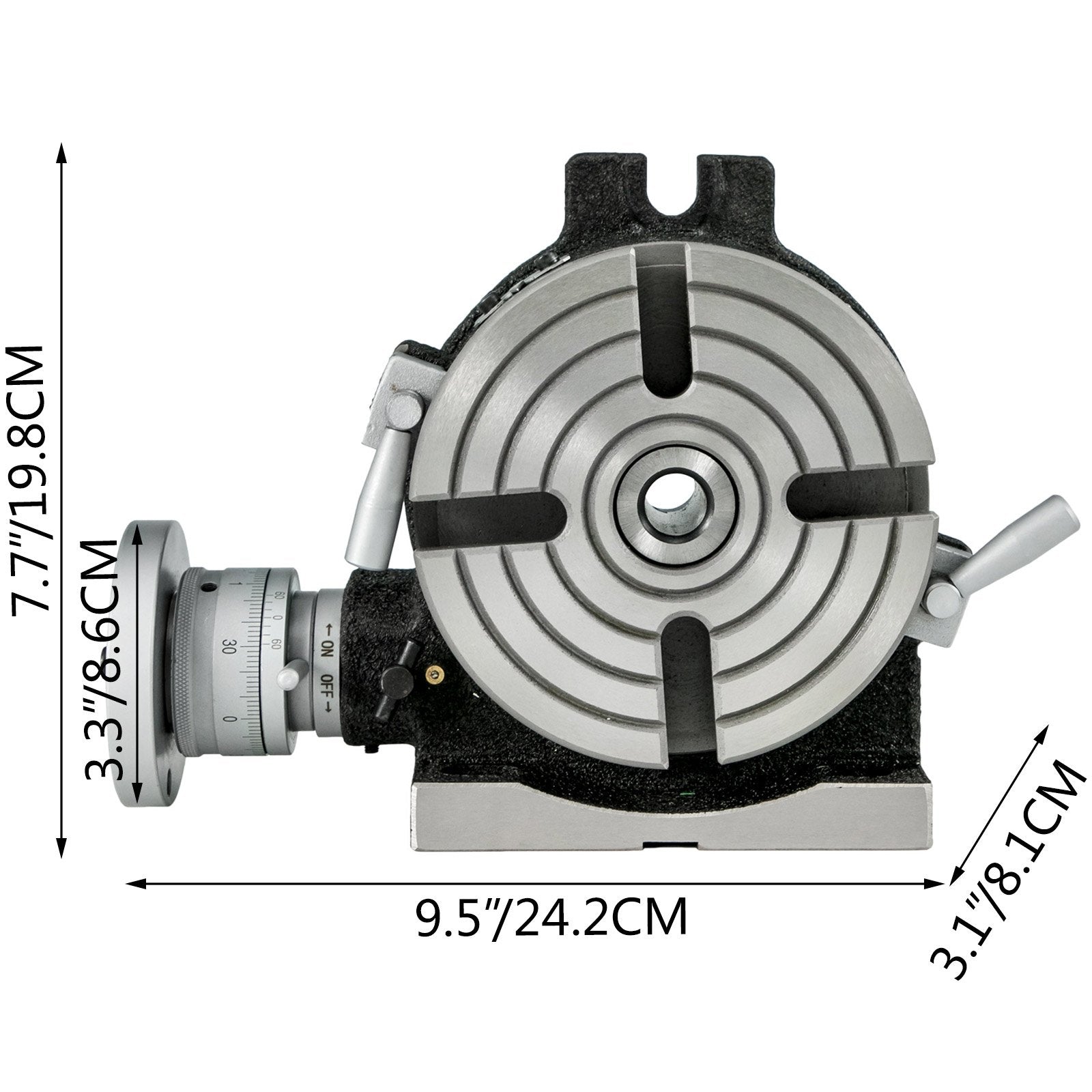 Premium 6 Inch Horizontal Vertical Rotary Milling Table with MT-2