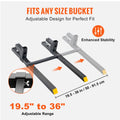 Premium 907kg Clamp On Pallet Forks with Stabilizer Bar 1090mm
