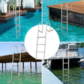 Premium 4 Step Removable Aluminium Dock Ladder 500lbs Capacity
