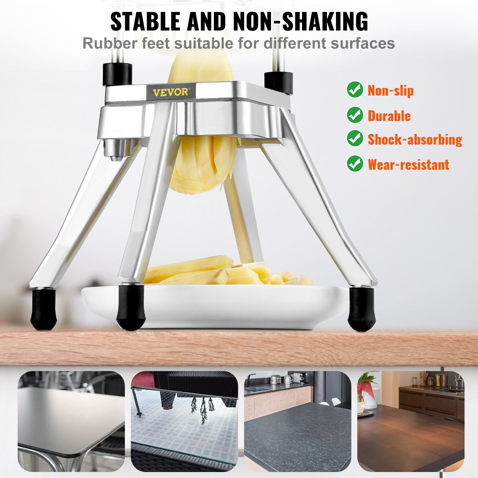 Kattex Commercial Vegetable Fruit Chopper 1/4 Inch Stainless Steel Dicer