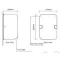 Dolphy White Compact ABS Hand Dryer 700W 1000W with HEPA Filter
