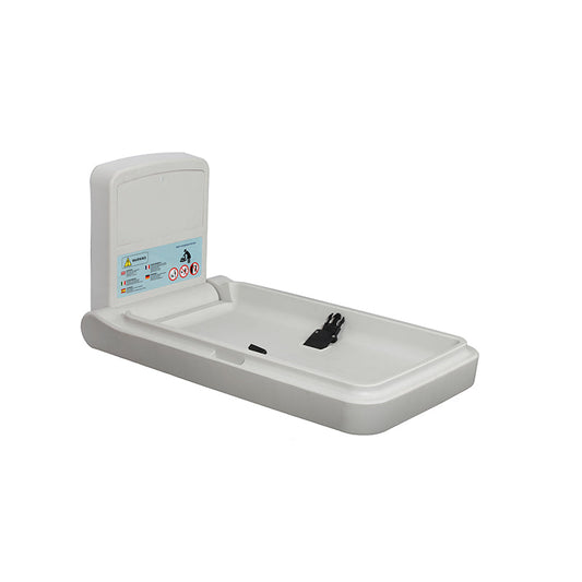 Dolphy Vertical Baby Change Station - HDPE Plastic, Off-white, 885mmH x 480mmW