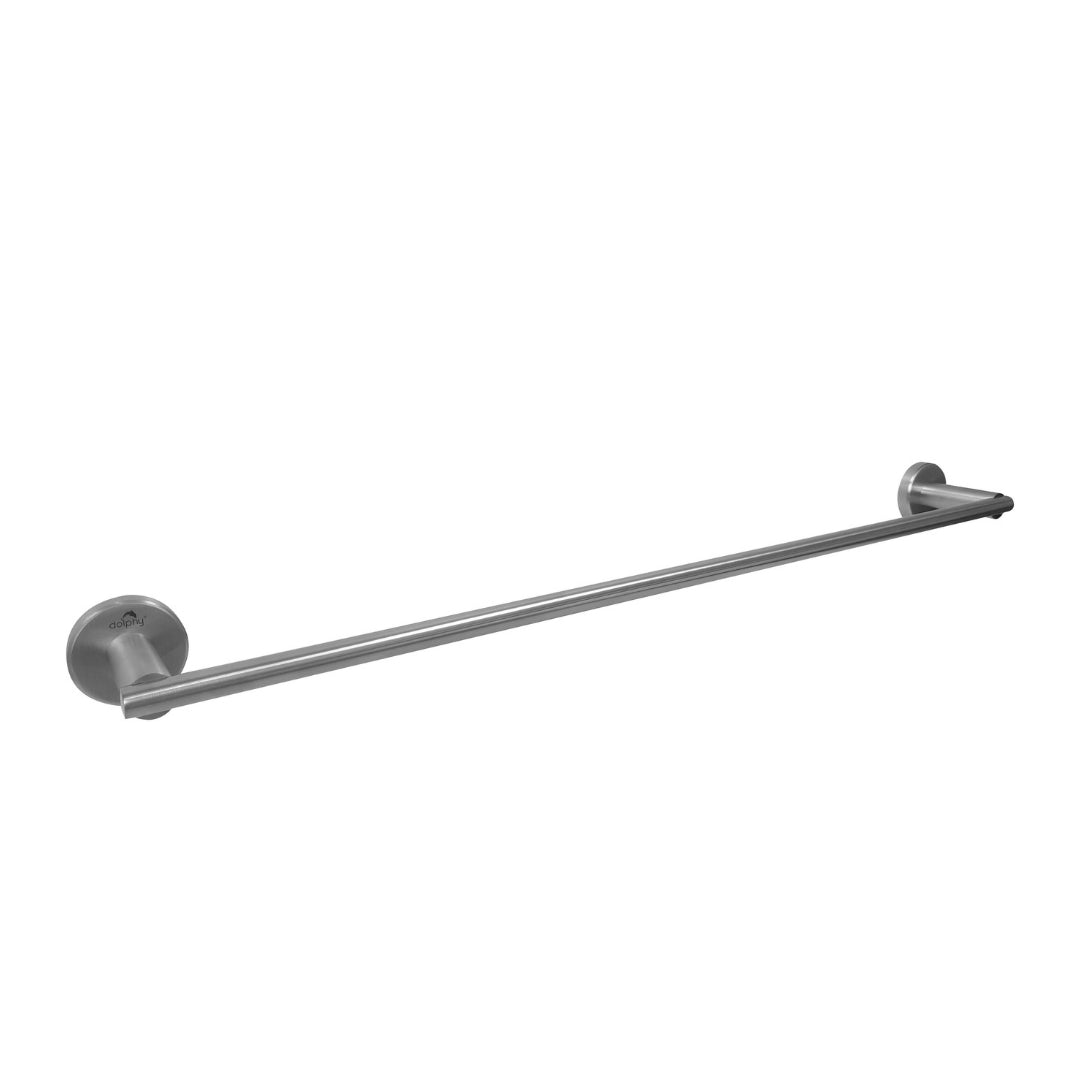 Premium Single Towel Rail – Brushed Silver 600mm