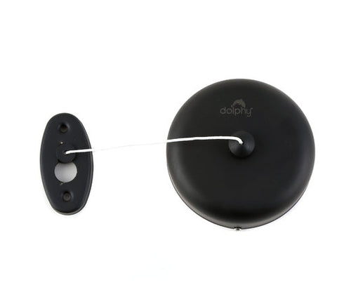 Premium Retractable Single Clothesline – Black 300cm