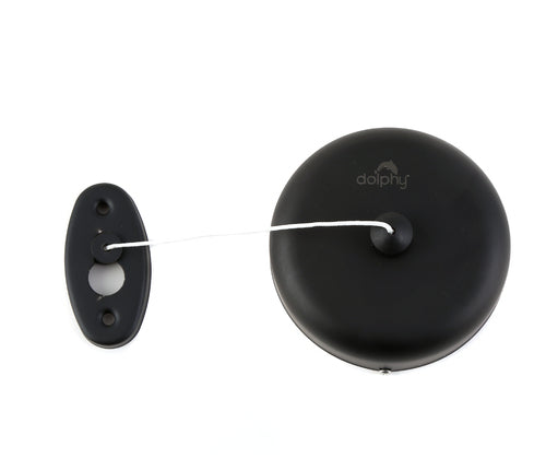 Premium Retractable Single Clothesline – Black 300cm