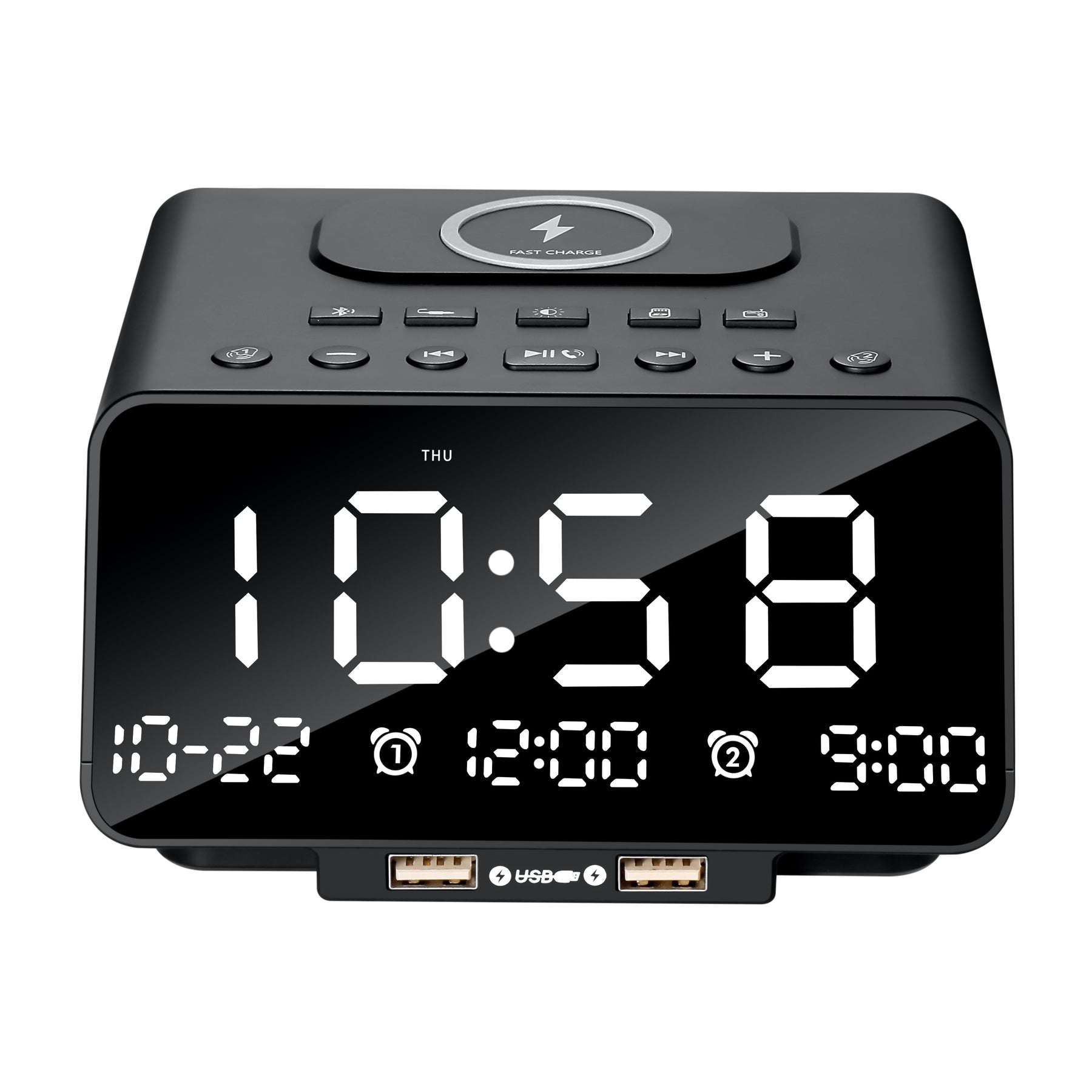 Bluetooth LED Alarm With Radio - SuperSaverAU - view 1