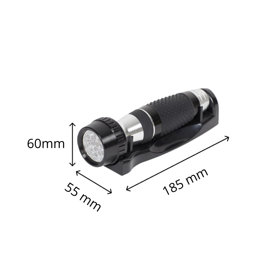Premium Wall Mounted Hotel Emergency Torch – Black DEHT0001