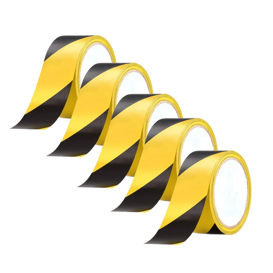 Floor Marking Tape - Zebra Lines (Pack of 5) - SuperSaverAU - view 1