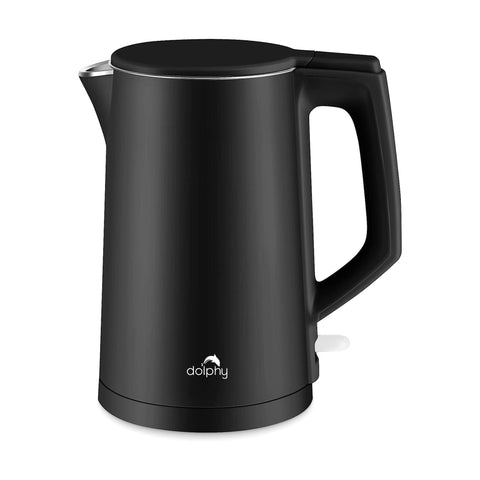 1.0L Black Stainless Steel Kettle - SuperSaverAU - view 1