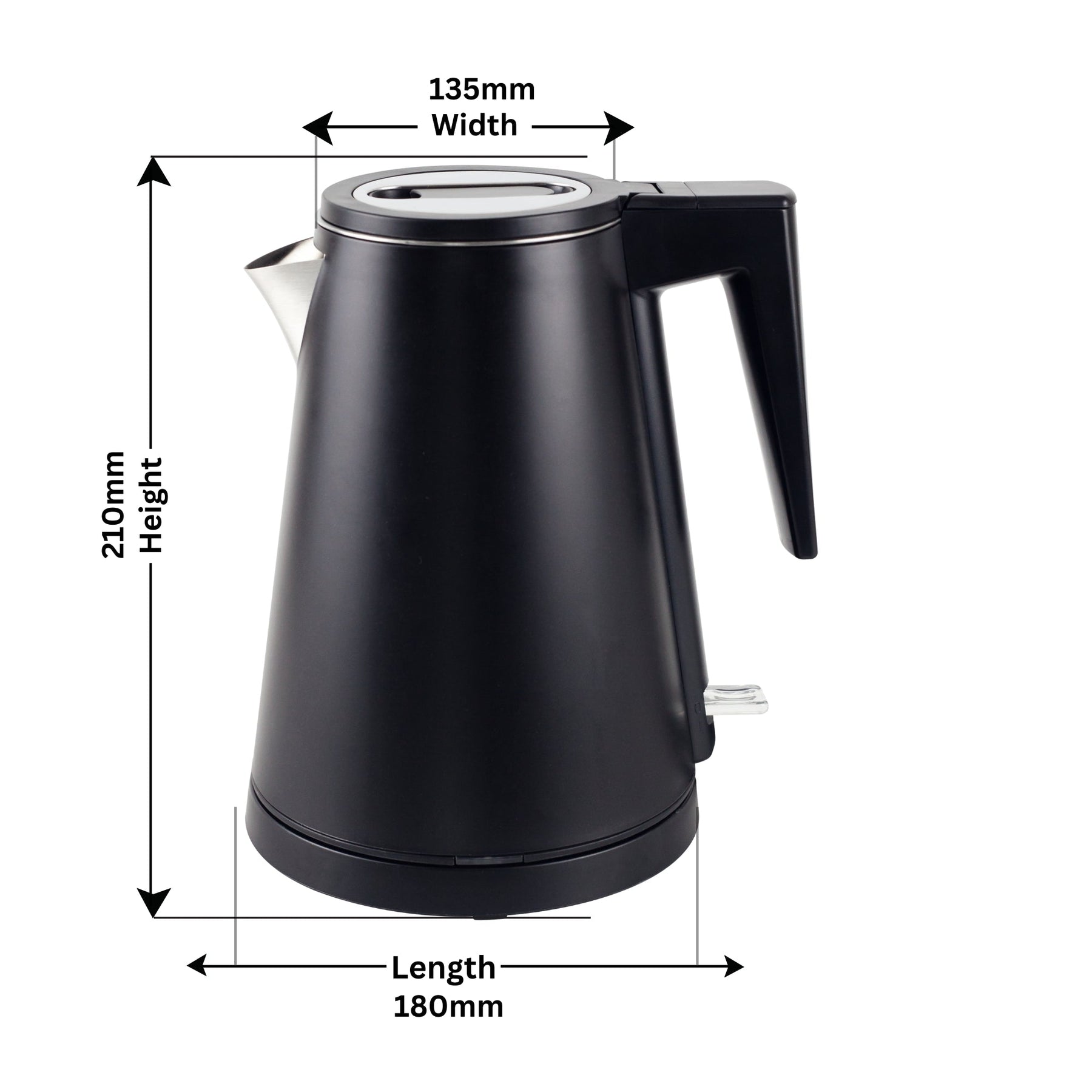 0.8L Stainless Steel Kettle - Black
(Double Layer) - SuperSaverAU - view 4