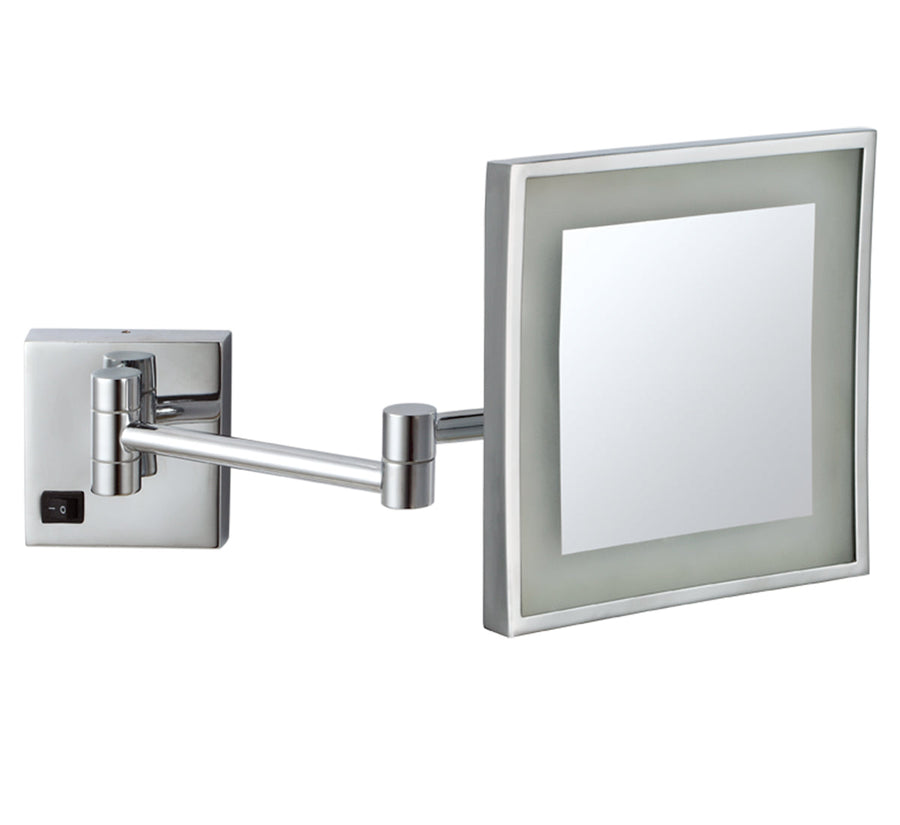 Dolphy 3X LED Magnifying Mirror Wall Mount - Chrome Finish - SuperSaverAU - view 1