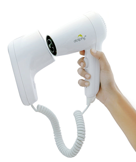Dolphy Wall-Mount Hair Dryer 1200W - White, Compact Design - SuperSaverAU - view 1