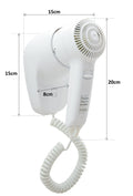 Dolphy Wall-Mount Hair Dryer 1200W - White, Compact Design - SuperSaverAU - view 3