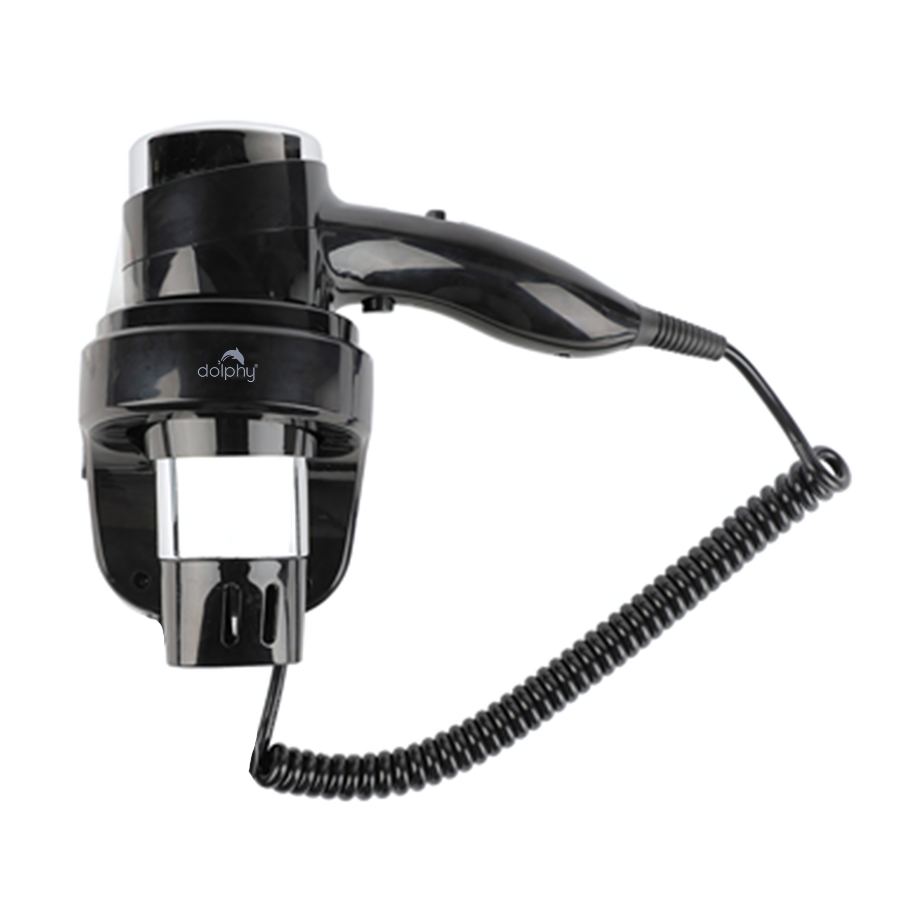 Dolphy Wall-Mount Hair Dryer 1600W - Black, Energy Efficient Design - SuperSaverAU - view 3